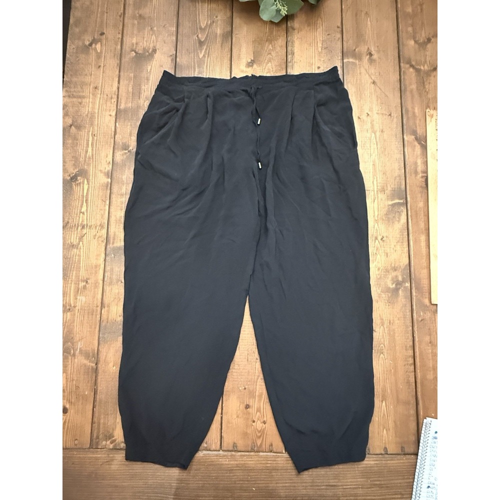 Eileen Fisher Pants Women's Size L Black Silk SKU 0176